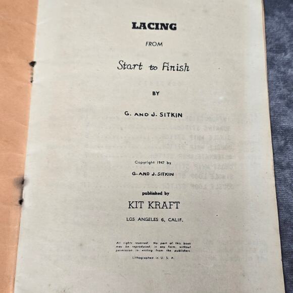 Vintage Instructional Leather Lacing From Start To Finish 1947 Stitch Guide Book - Picture 3 of 6